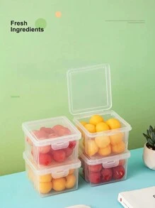 1件/50件厨房食品收纳盒，饺子收纳盘，馒头，蛋糕，面包，点心收纳盒，多层冷冻食品保鲜盒，带盖透明食品盒，冰箱收纳盒，旅行便当盒，水果沙拉盒，糖果收纳盒，复活节彩蛋盒，适用于厨房和餐厅，蘸料盒，咖喱酱，番茄酱，花生酱，果酱，醋，辣椒油等包装盒 - 透明 - 查看 8