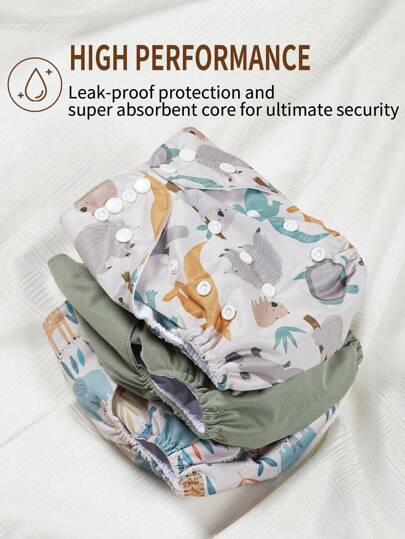 3PCS Suede Cloth Inner Reusable Pocket Cloth Diaper Super Absorbent Cloth Nappies