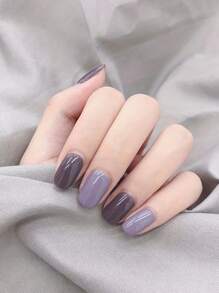 150Pcs/Box Autumn/Winter Brown Maillard Artificial Removable Nail Tips Press On Nails Nail Supplies Nails - Multicolor - View 6