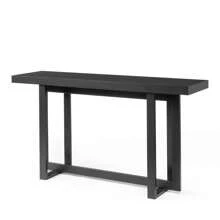 SYMCAVE 59"Modern Wood Entryway Console Table Sofa Table, Long Entryway Table For Hallway Living Room Foyer Corridor Bedroom, Black
