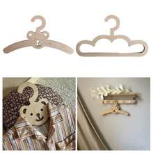 Wooden Bear Clouds Children's Clothes Rack DIY Baby Creative Cartoon Wall-Hung Children's Clothes Rack