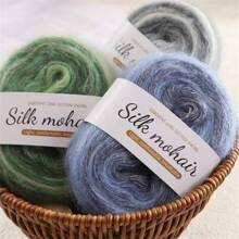 3pcs Multi-Color Gradient Mohair Yarn - Luxury Fiber Blend, Perfect For DIY Knitting Scarves, Hats And Sweaters - Ideal For Knitting And Crocheting Sweaters - 3 Packs - View 9