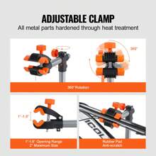 Bike Repair Stand, Heavy Duty Aluminum Bike Repair Stand, Adjustable Height Bicycle Maintenance Workbench With Magnetic Tool Tray Telescopic Arms, Foldable Bicycle Workbench For Home, Shop - 80 lbs Đen - Xem 4