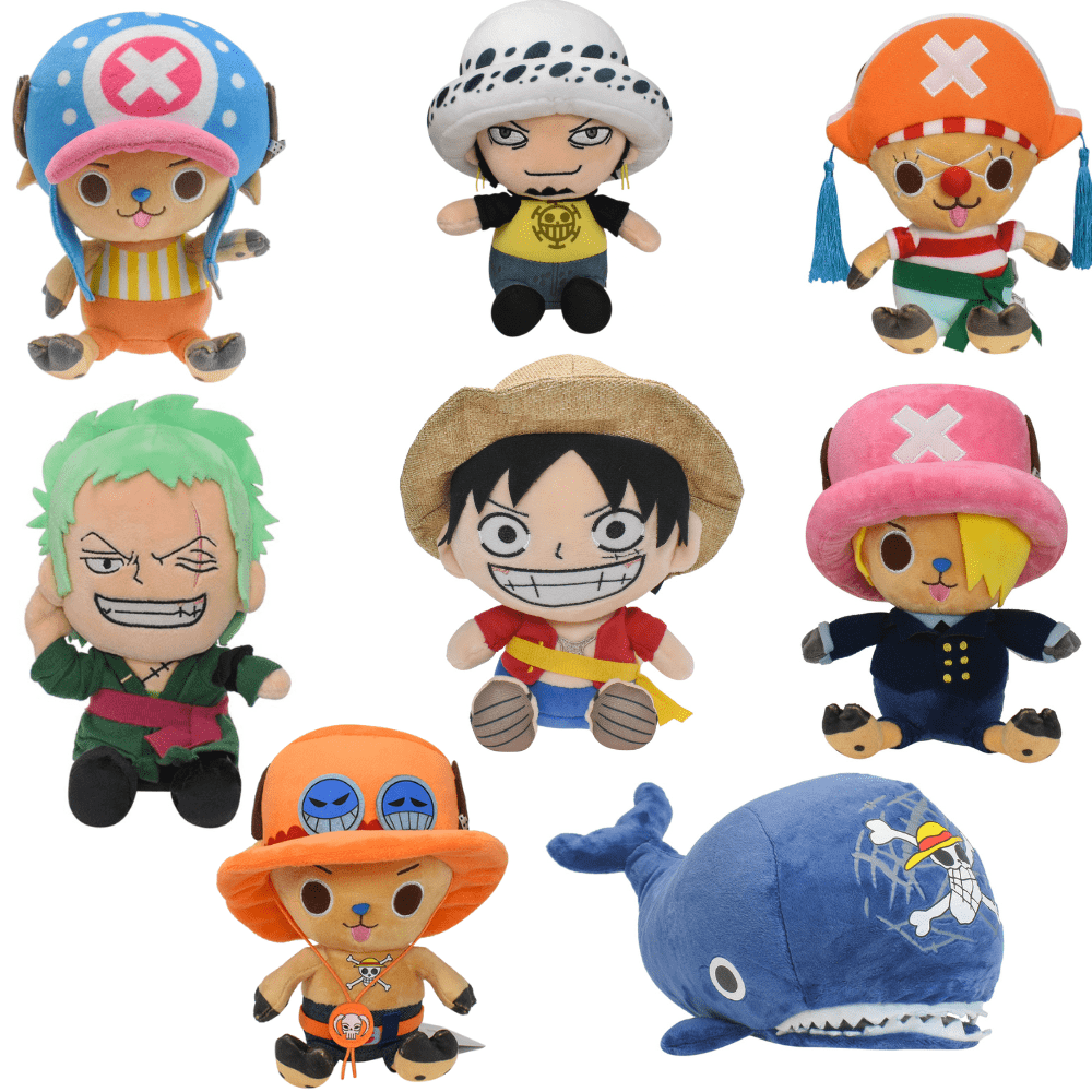 ONE PIECE Plüschtier Anime Strohhut Trafalgar D Water Law Tony Tony Chopper Vinsmoke Sanji Laboon Roronoa Zoro Plüschtier Niedliches Weiches Plüsch Kuscheltier Kissen Sammlung Geschenk 20-25cm