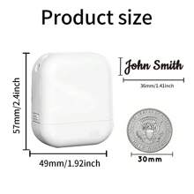 1 pieza Sellos personalizables con firma, sellos de caligrafía, sellos de nombre en cursiva, sellos de nombre, sellos de caligrafía, sellos de etiquetas de texto, sellos de firma comercial, impermeables, estilo simple - Multicolor - Ver 10
