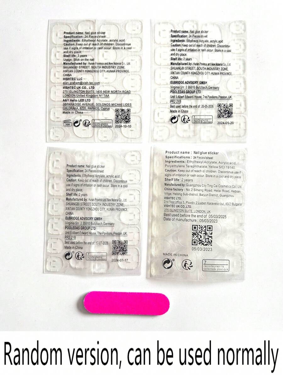 24 Lucky Lilacs On Your Nails, Medium Length Almond Shaped Spring