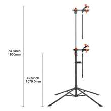 Bike Repair Stand, Heavy Duty Aluminum Bike Repair Stand, Adjustable Height Bicycle Maintenance Workbench With Magnetic Tool Tray Telescopic Arms, Foldable Bicycle Workbench For Home, Shop - 80 lbs Đen - Xem 9