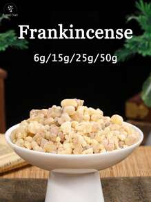 6g/15g/25g/50g，乳香，天然野生，无化学添加剂，熏香，高品质，天然油树脂，木香，可与香薰炉一起使用，净化空气，去除异味，舒缓神经，帮助睡眠，舒缓情绪 - 乳香 - 查看 7