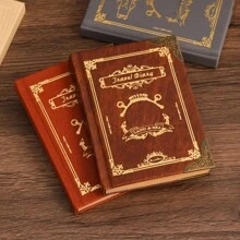 1 Copy/2 Copies/3 Copies/5 Copies/6 Copies/Gift Box Set/Vintage Soft Leather Hardcover Notebook With 200 Pages. It Features A Hollow-Out Design On The Cover, A Satin Ribbon Bookmark, An Anchor Decoration, Metal Edges For Fixation, And Eye-Protecting Paper. It Is Suitable For Office Business, Campus Life, Daily Use And As A Holiday Gift. It's A High-Quality Office Meeting Notebook, Diary, Journal And Record Book.