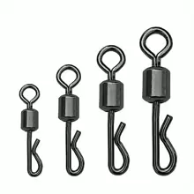 20pcs Carp Fishing Swivels Quick Change Stainless Steel For Carp Fishing Rig Fishing Accessories Terminal Tackle AE007