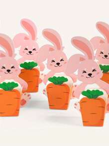 10/20/30 piezas Cajas de regalo con diseño lindo de conejo de dibujos animados, ideales para regalos de cumpleaños, decoración, envoltorios de dulces, fiestas de boda, fiestas, fiestas de cumpleaños, pascua, día de San Valentín