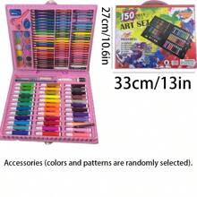 1 Set 42/208 Pcs Colored Pencils Set, Children Painting Brush Gift Box, Washable Crayons, Perfect Gift For Budding Artists, Painting Brush Drawing Supplies, Multi-Color For Various Scenes To Unleash Children's Painting Talent