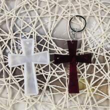 5件DIY手工十字架和星形硅胶模具吊坠 - 白色 - 查看 11