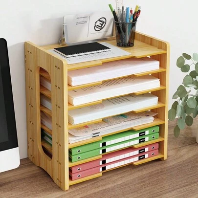 File Rack, Office File Tray Letter Rack Desk Storage Rack Paper A4 File Rack