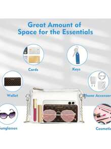 Women's Cute Transparent Chain Square Bag - Perfect For Sports & Concerts! - Multicolor - View 6