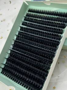 280PCS Lash Clusters Kit 110D D Curl Eyelash Extensions Volume Cluster Lashes 10-16mm DIY Eyelashes Pack With Lash Applicator Lash Bond And Seal And Tweezer - Black - View 6
