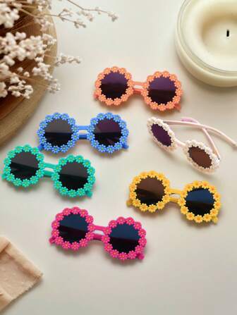 1/3/6 件儿童卡通眼镜，可爱儿童眼镜，适合男孩和女孩的时尚配饰，礼物创意