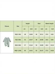 Baby Girl Boy Checkerboard Romper Round Neck Long Sleeve Full Length Zipper Jumpsuit For Fall - Khaki - View 6