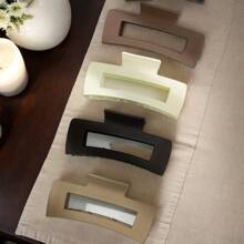 4 件装新款方形 [10.5 厘米] 爪夹，适用于浓密头发，优雅发夹，发夹，发夹，发夹，发夹，发夹，接发夹 - 彩色 - 查看 7