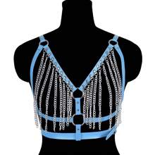 Dây đeo thân bằng da kiểu Gothic có thể điều chỉnh, phụ kiện dây đeo ngực cho tiệc tùng và câu lạc bộ. - A - Xem 12