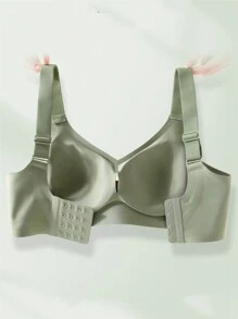 1 Set Sujetador push up sin costuras con aros anticalda para mujer