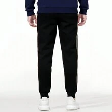 Puma Embroidered Logo Black Versatile Fashionable Sports Casual Knit Jogger Pants - Black - View 5