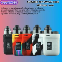 Vỏ bảo vệ bằng silicon cho thiết bị VapeSMOD SWAG PX80 Vape, Thiết kế có kết cấu, Chống bụi và rơi - Nhiều màu - Xem 10