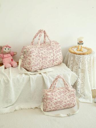 大号复古粉色波士顿包，适合存放各种旅行物品，旅行必备洗漱包洗漱包化妆包化妆旅行包化妆收纳海滩沙滩包度假必需品学校用品旅行必需品女士大学宿舍浴室包学校用品学校用品