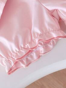 2pcs/Set Infant/Baby GirlCasual Cute Fashion Round Neck Shorts Set, Spring/Summer, 0-3Y