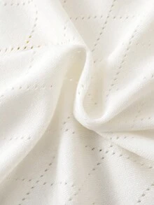 GIGOGOU Women's Fashionable Embroidered Short Sleeve T-Shirt, Breathable Embroidered Knit Tee For Summer - White - View 10