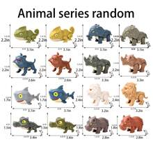 1/6/12 pezzi, Dinosauro Cieco che Morde, Regalo per Feste, Rilassamento dello Stress, Regalo Sorpresa, Alcune parti inviate casualmente, Regali sorpresa, Giocattoli per masticare Dinosauro, Materiale ABS, Kit di Artigianato a Simulazione 3D