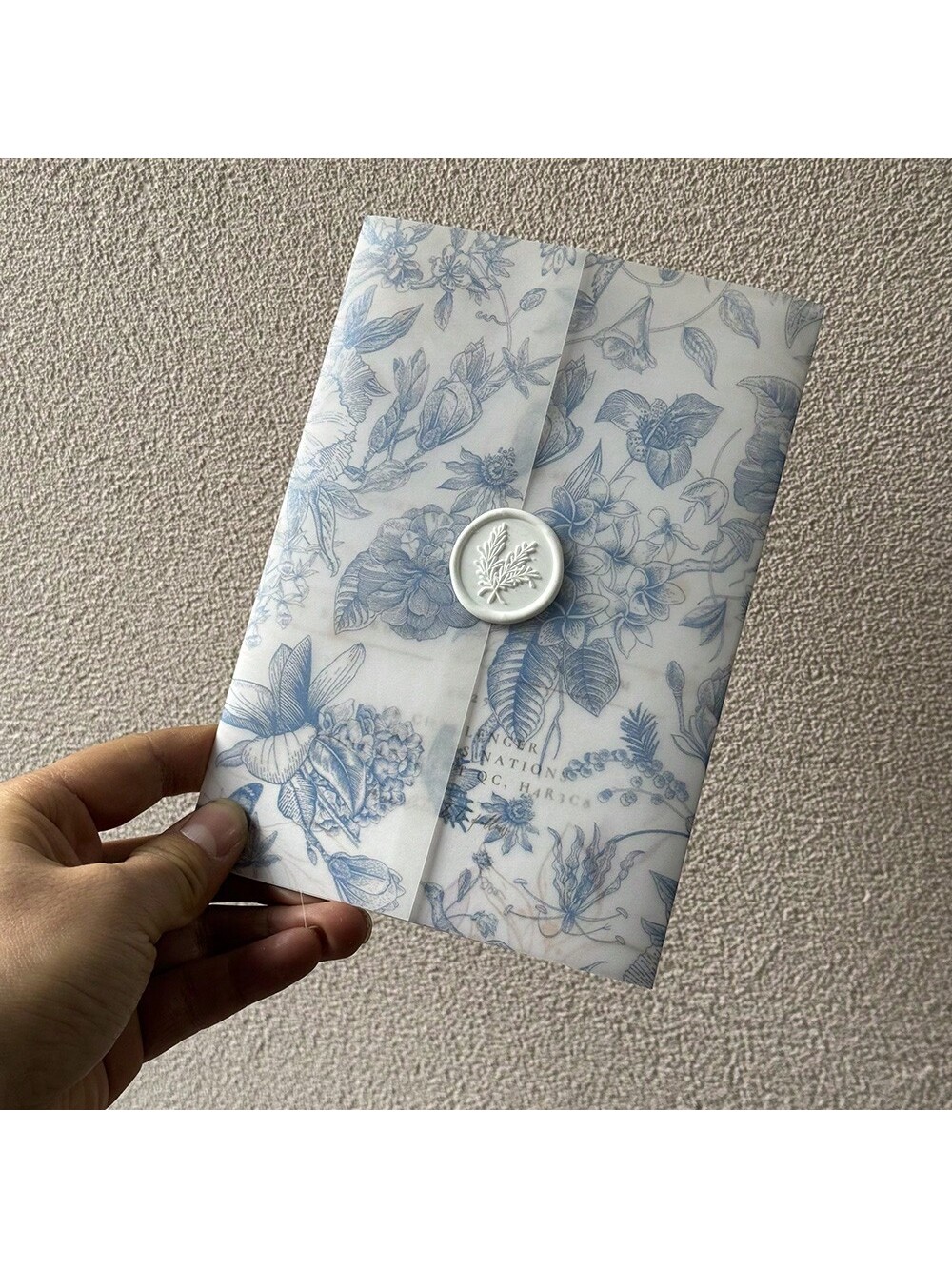 NIEWSPECIAL 20 pieces of kraft paper in blue or green or floral pattern, suitable for wedding invitations 5x7 inches, DIY cards, c...