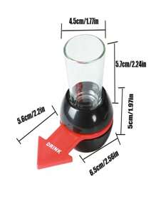 1 件旋转箭头幸运转轮饮酒游戏玩具，娱乐家庭聚会配件，有趣的杯子饮料游戏物品