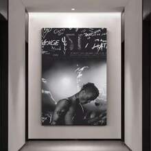 HD Rapper Album Canvas Poster - Frameless Music Celebrity Wall Art, Abstract Design For Living Room & Home Office Decor