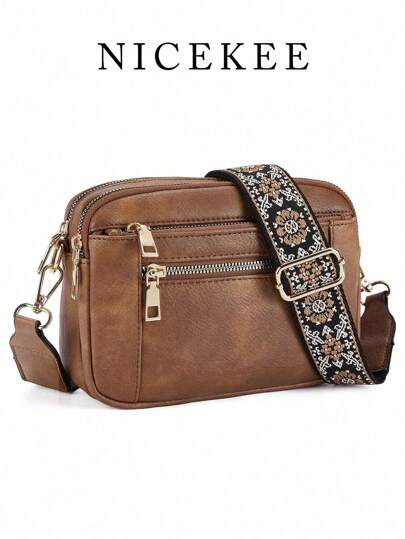 Bulk Telena Crossbody Bags Women Small Crossbody Bags Fashionable Vegan Leather With Adjustable Shoulder Strap, European And American Color Matching Multifunctional Zipper Crossbody Bags, Small Square Bags, Suitable For Going Out, Dating, Shopping, Shopping