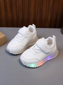 1 双儿童户外运动鞋，男童/女童幼儿防滑运动鞋，舒适婴儿网球鞋 - 白色 - 查看 4