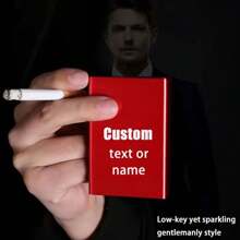 1 pièce étui à cigarettes élégant en alliage avec nom et initiales personnalisés, cadeau de Saint-Valentin pour elle, décorations de Saint-Valentin (pour la maison), décoration de Saint-Valentin, cadeau pour petite amie, cadeau pour femme, mariage, motif floral - Cadeau d'affaires idéal pour le patron, parfait pour Thanksgiving, la fête des pères et les événements sur le campus - Taille Unique - Voir 4