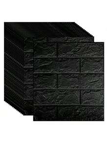 10pcs Self-Adhesive 3D Brick Wall Stickers, Waterproof Foam Wallpaper, Suitable For Living Room, Bedroom, Rental Apartment Decoration In White/Black/Pink/Grey Gifts Birthday Graduation Room Decor Home Decor Wall Decor Bathroom Decor Bedroom Decor Room Decoration Stuff Living Room Decor House Decor Home Decor Living Room Wall Paper - Multicolor - View 7