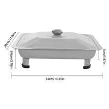 WUPYI 4PCS Buffet Dish Tray Food Plate Server Buffet Catering Warmer Dish Serving Tray - Silver - View 3