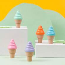 6 sztuk kreatywnych fluorescencyjnych markerów w kształcie lodów z kreskówek, przenośne mini zakreślacze, długopisy w kształcie lodów, odpowiednie dla uczniów, na powrót do szkoły, artykuły szkolne, urocze artykuły papiernicze, kolorowe pismo, uroczy zestaw artykułów szkolnych, prezenty urodzinowe/święta.