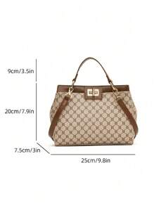 Dedoo 时尚复古欧式双面手提包，女士款，定制印花，耐刮材质，是节日和中年妈妈的理想礼物。大容量设计满足日常通勤和购物需求，可单肩背或斜挎，是一款优雅的职场包。 - 彩色 - 查看 10