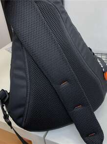 1 Peça Bolsa de Peito Masculina, Bolsa de Ombro Masculina para Viagem, Acampamento, Caminhada, Trabalho, Bolsa Transversal e de Cintura Casual para Meninos, Bolsa Mensageira Impermeável de Nylon Leve Preta Multiuso para Passeio, Escola, Esportes, Férias