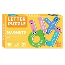 A Box Of Refrigerator Magnet Puzzles, Alphabet Poster,Magnetic Alphabet Letters,Animals, Fruit Stickers, Suitable For Preschool Enlightenment Toys, Good Gifts For Children At Home, Birthday Gifts,Magnet Toy