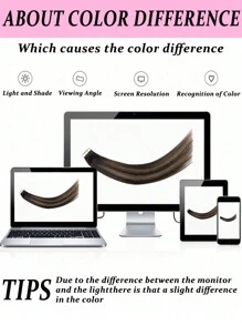 50g 20pcs Tape-In Human Hair Extensions, Ombre Black To Chestnut Brown #TP1B/6/1B, Remy Human Hair, Straight, Scalp Braiding - S1B/6/1B - View 7