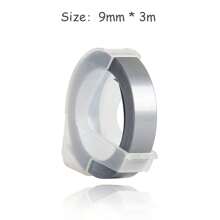 1 Stück 9mm mehrfarbiges 3D Prägeetikettenband für Prägeemaschinen, PVC Etiketten DYMO 12965 Motex E101 E-101 E-303 0.47" 3D Prägeband für DYMO Prägeemaschinen, PVC Etiketten, DYMO Band für Motex E101