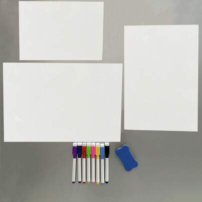 A3 A4 A5 Right Angle Refrigerator Sticker Magnetic Write Whiteboard Stickers Leaving Message Notes Blackboard Writing Board Magnetic Erasable Whiteboard Pen Eraser Multiple Sizes Available Specifications