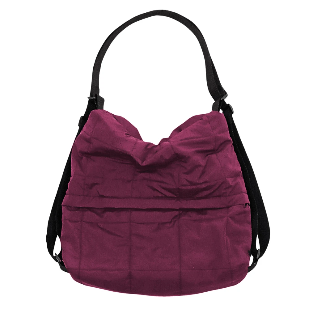 3 In 1 Puffer Bag: Shoulder, Crossbody And Backpack - Blendibox - Burgundy - View 1