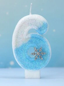 1 Snowflake Digital Candle Sky Blue Creative Birthday Candle Daily Best Birthday Gift Christmas Gift For Mom's Girlfriend Christmas Party, Birthday Candles, Birthday Decorations, Happy Birthday, Cake Candles, Room Decor Gifts Graduation Home Decor Christmas Decorations, Christmas Gifts - Snowflake - View 21