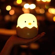 Lámpara de noche de silicona con diseño creativo de huevo de gallina LED, lámpara de noche de silicona para colocar al lado