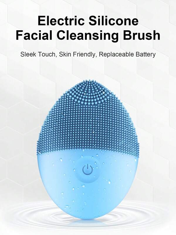 Silicone Face Brushes For Cleansing And Exfoliating, Waterproof Electric Face Cleansing Brush, Facial Scrubber Exfoliator Brush, Face Cleansing Brush, Face Scrubber
